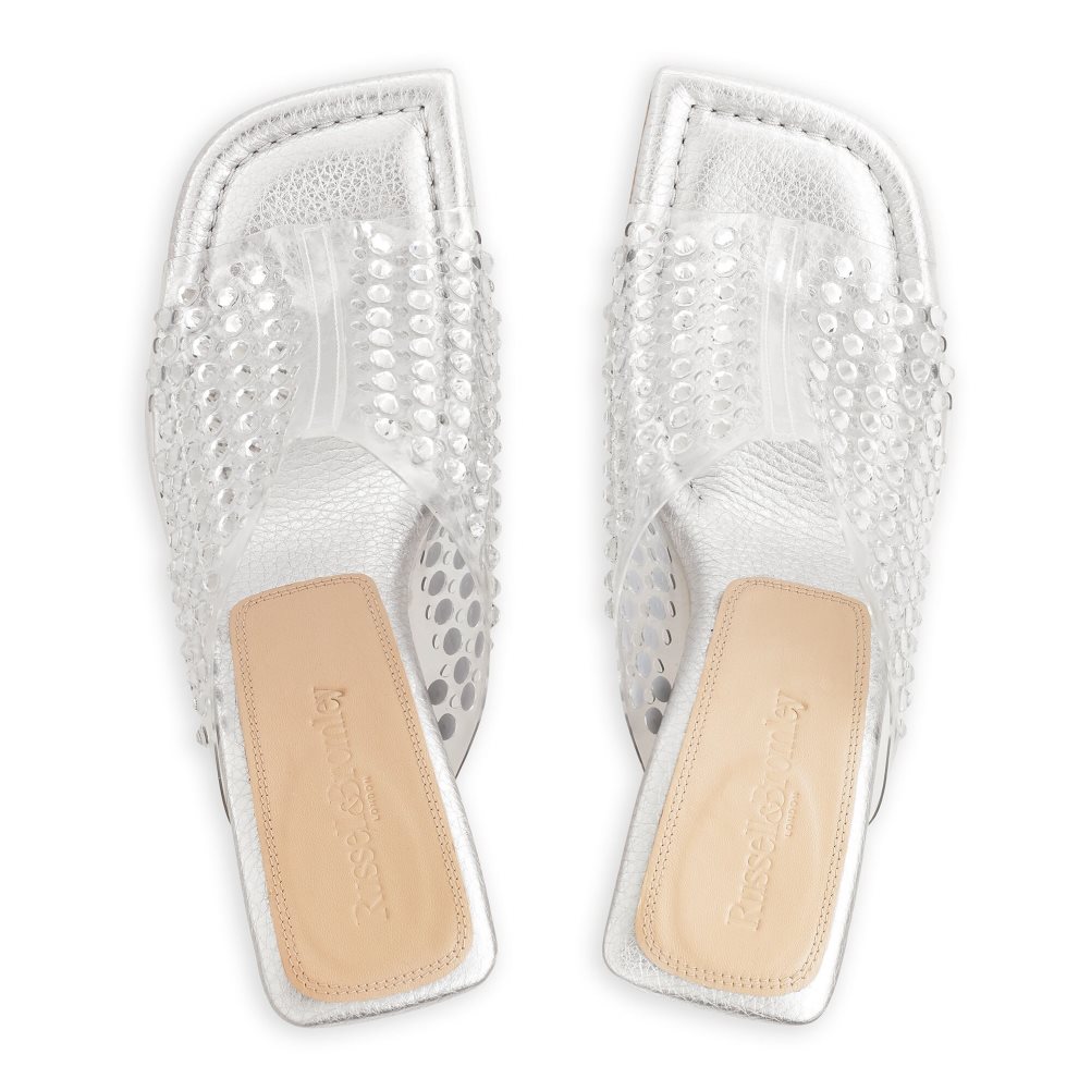 Női Russell And Bromley Zeus Perspex Mule Cipő Titán | 506921AXI