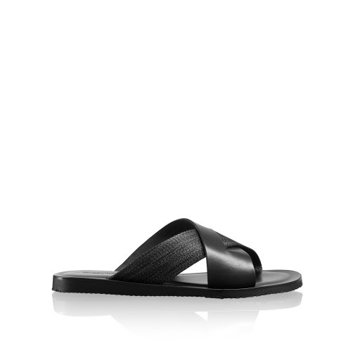 Férfi Russell And Bromley Fab Slip-on Slide Szandálok Fekete | 174356TLR