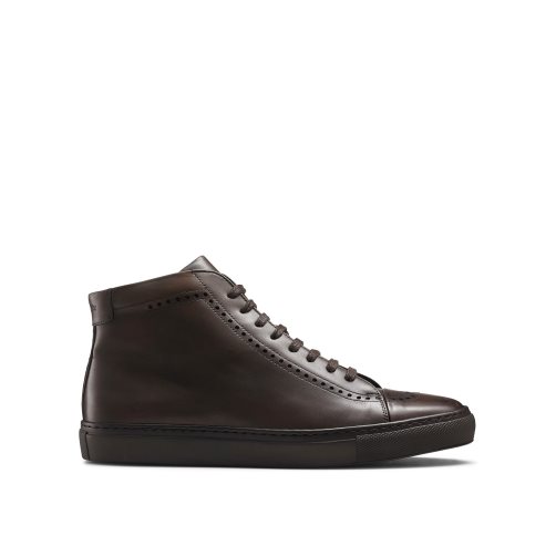 Férfi Russell And Bromley Legend Luxury High-top Tornacipő Csokoládé | 174263MIA