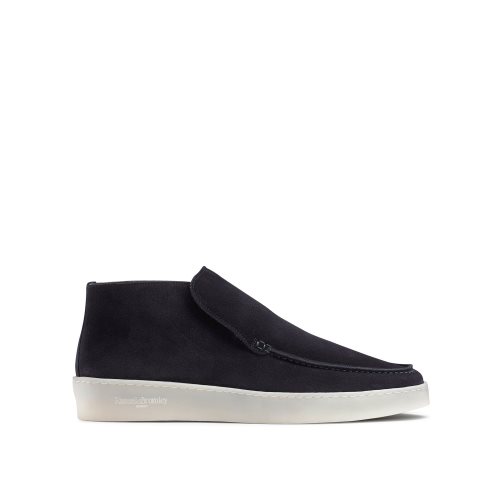 Férfi Russell And Bromley Monterey Slip On Chukka Csizma Sötétkék | 765809BIZ