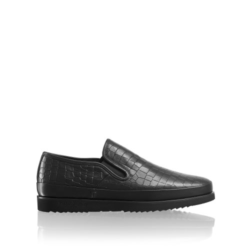 Férfi Russell And Bromley Sanmarino Slip-on Tornacipő Fekete | 106479WKH