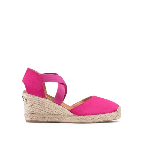 Női Russell And Bromley Coco-cross Elastic Espadrille Éktalpú Cipő Rózsaszín | 072586AGS