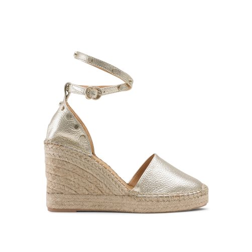 Női Russell And Bromley Coinwraphi Espadrille Éktalpú Cipő Arany | 069284JNB