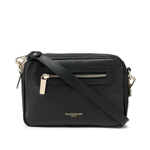 Női Russell And Bromley Dynamic Triple Zip Camera Crossbody Táska Fekete | 169045XPG