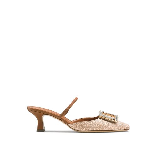 Női Russell And Bromley Fairytale Slingback Gem Kitten Magassarkú Szandál Barna | 239471FAU