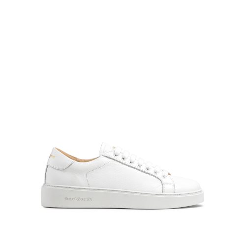 Női Russell And Bromley Gleam Low Top Csipke Up Platform Cipő Fehér | 890641VCX