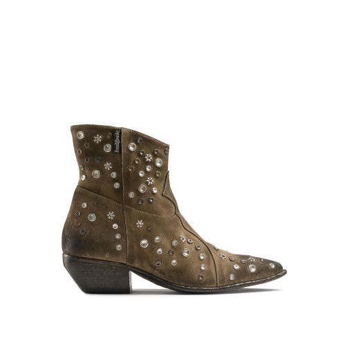 Női Russell And Bromley Howdy Embellished Western Bokacsizma Barna | 815092HMS