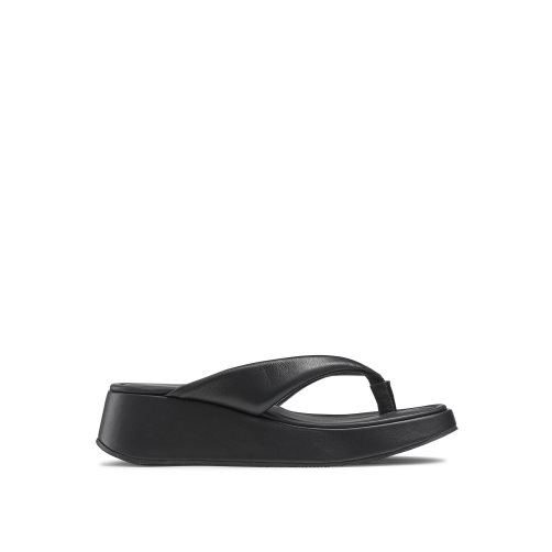 Női Russell And Bromley Hoxton Toe Post Lapos Szandál Fekete | 369580EQL