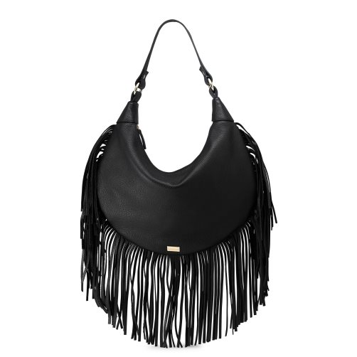 Női Russell And Bromley Indie Fringed Válltáskák Fekete | 516324QLM