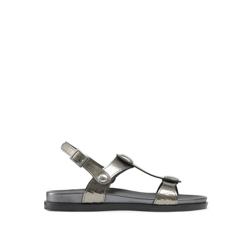 Női Russell And Bromley Laura Disc Footbed Lapos Szandál Metal | 409157RJT