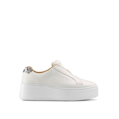 Női Russell And Bromley Park Up Flatform Laceless Platform Cipő Fehér | 130468QRO