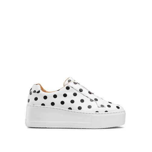 Női Russell And Bromley Park Up Flatform Laceless Platform Cipő Fehér Fekete | 132756YCM