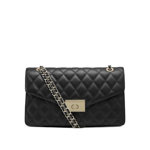 Női Russell And Bromley Quiltchain Large Chain Válltáskák Fekete | 912608SYH