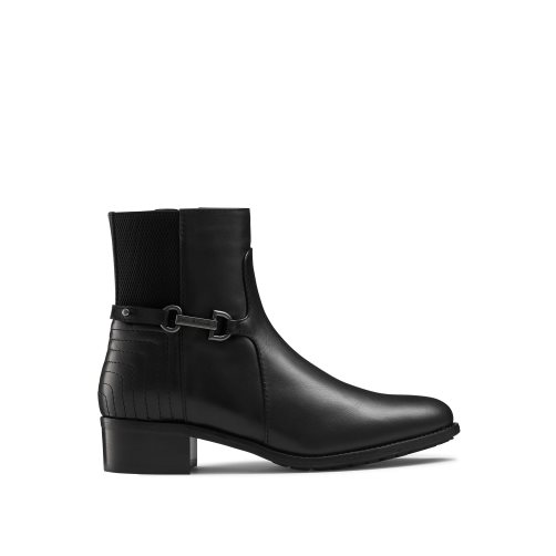 Női Russell And Bromley Rein Fall Elastic Back Bokacsizma Fekete | 572493SYG