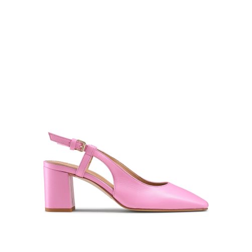 Női Russell And Bromley Sugar Pie Slingback Block Magassarkú Rózsaszín | 048329TVH