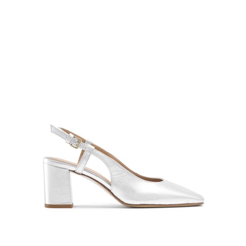 Női Russell And Bromley Sugar Pie Slingback Block Magassarkú Titán | 672459HNK